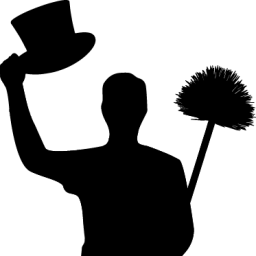 Northeast Chimney Sweeps logo featuring a chimney sweep silhouette, serving Woburn, MA since 1978.